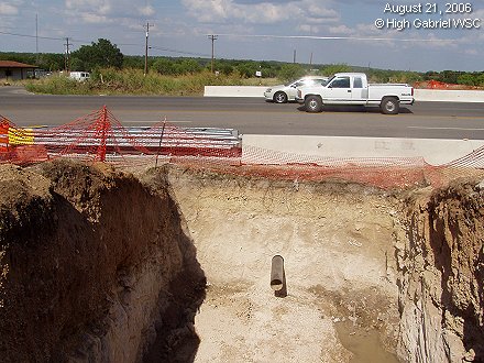 Bore pit at 183 and Green Valley Drive