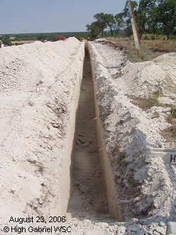 Trench looking north
