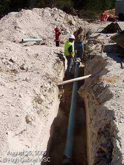 New 6-inch water line crosses Riva Ridge Drive