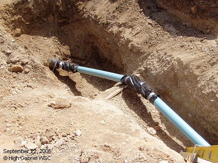 New 6-inch water line at South Gabriel Drive
